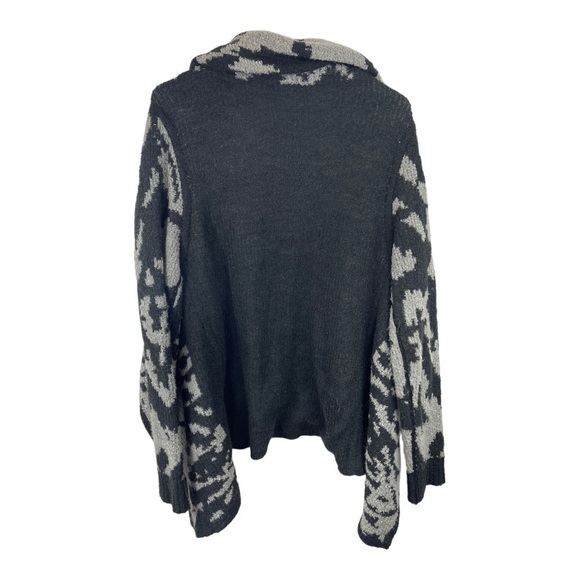 Prana Size Medium Gray Reversible Alberta Open Front Waterfall Cardigan sweater - Picture 4 of 7